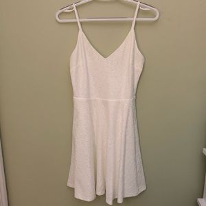 Lulu’s white lace fit and flare skater dress